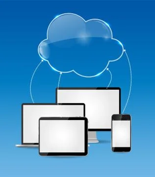 Cloud Computing Business Concept Vector Illustration Stock Illustration