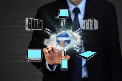 Cloud Computing for Business Stock Illustration