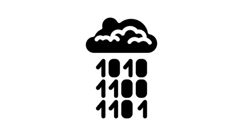 Cloud computing business process glyph icon animation Stock Footage 326739485