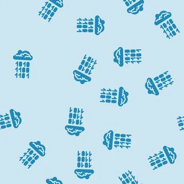 Cloud computing business process glyph vector seamless pattern Stock Illustration