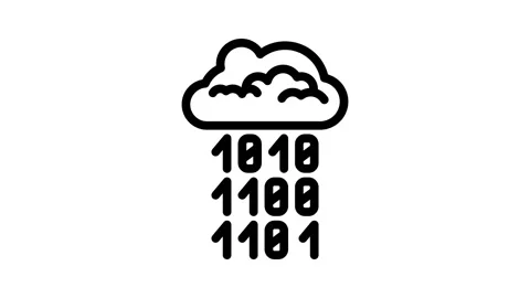 Cloud computing business process line icon animation Stock Footage 326754924