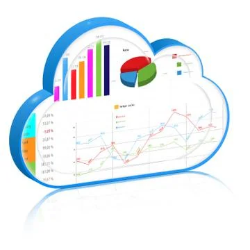 Cloud computing for business process management concept Stock Illustration
