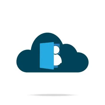 Cloud computing business service icon 스톡 일러스트