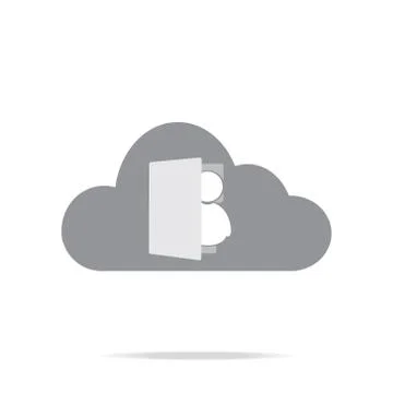 Cloud computing business service icon Stock-Illustration