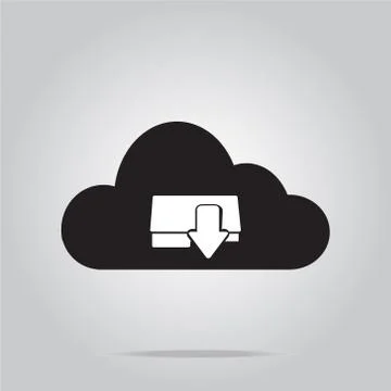 Cloud computing business service icon Illustrazione stock