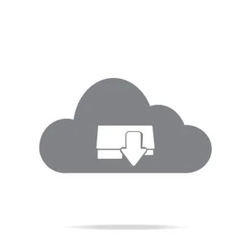 Cloud computing business service icon Stock Illustration