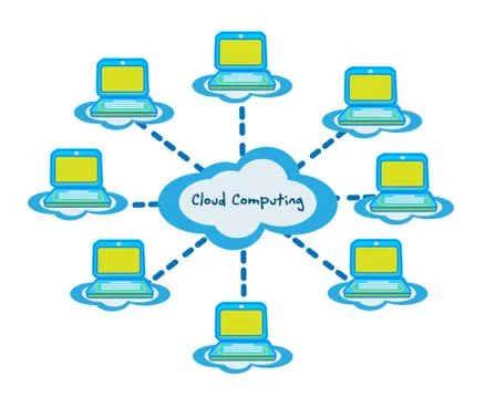 Cloud computing business vector Stock Illustration
