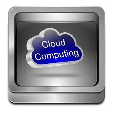 Cloud Computing Button - 3D illustration Stock Illustration