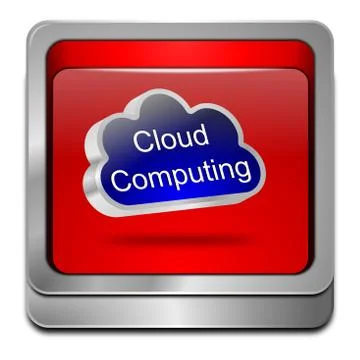 Cloud Computing Button - 3D illustration Stock Illustration