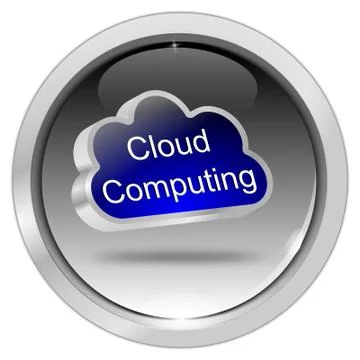 Cloud Computing Button - 3D illustration Stock Illustration