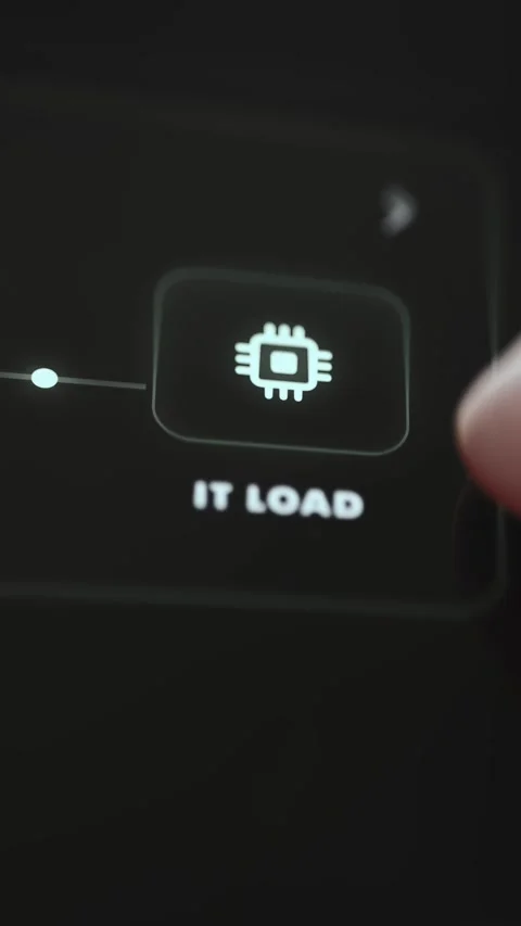 Cloud Computing Capacity Planning Screen with Interactive Data Stock Footage 340560623