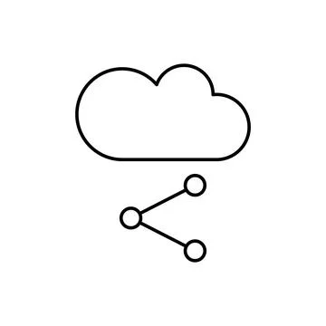 Cloud computing, chart, SEO icon. Simple line, outline vector elements of Stock Illustration