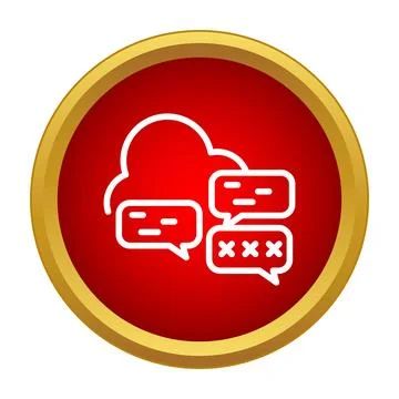 Cloud computing chat communication with data security icon Stockillustratie