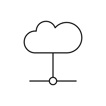 Cloud computing, circles, SEO icon. Simple line, outline vector elements of Stock Illustration