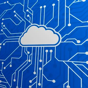 Cloud Computing Circuit Stock Illustration