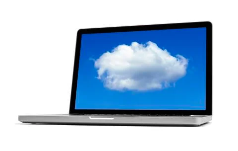 Cloud computing -  clipping path Stock Photos