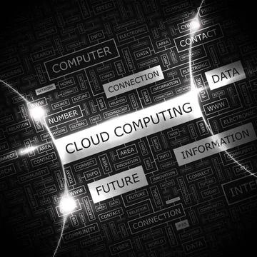 CLOUD COMPUTING CLOUD COMPUTING. Word cloud concept illustration. Wordclou... Stock Photos