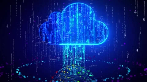 Cloud computing cloud service big data information stream Video stock 141200462