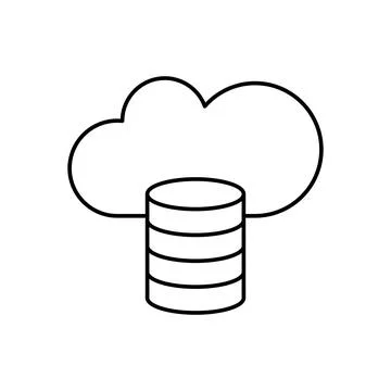 Cloud computing, coins, SEO icon. Simple line, outline vector elements of Illustrazione stock