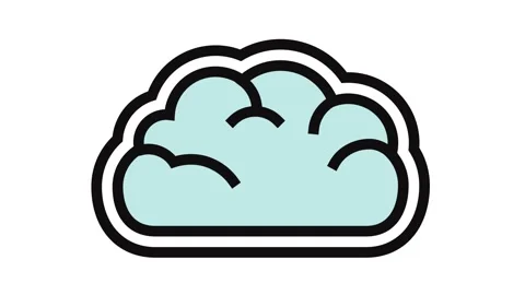 Cloud computing color icon animation Stock Footage 326108375