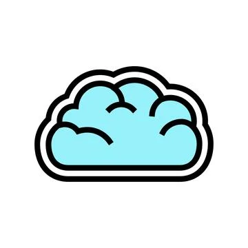 Cloud computing color icon vector illustration Stock Illustration