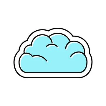Cloud computing color icon vector illustration Illustrazione stock