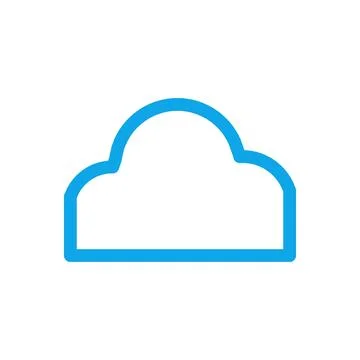 Cloud Computing Color Line Icon Editable Stroke Vector Symbol Stock Illustration