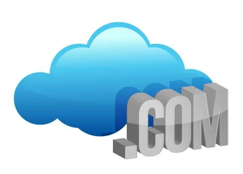 Cloud computing .com 스톡 일러스트