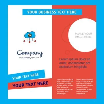 Cloud computing  Company Brochure Template. Vector Busienss Template Stock Illustration