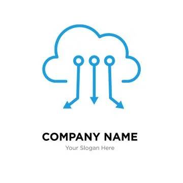 Cloud computing company logo design template Illustrazione stock