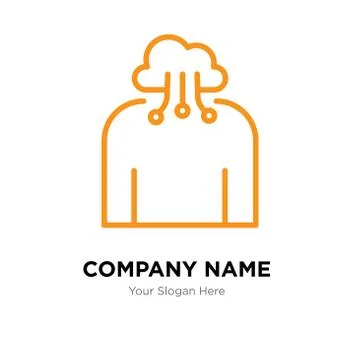 Cloud computing company logo design template Stock Illustration