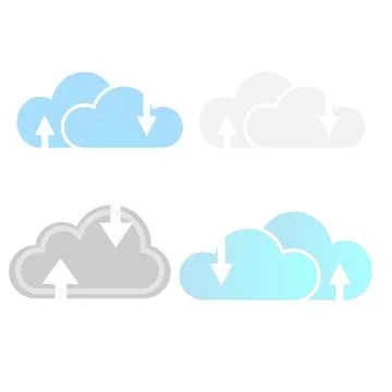 Cloud Computing, Computer cloud and Cloud Hosting related line icons. Cloud s Stock Photos