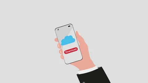 Cloud Computing - Computer Cloud loads smartphone backup - Stores data in cloud Stock Footage 145359861