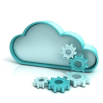 Cloud computing concept 3D computer icon Cloud computing concept 3D comput... Stock Photos