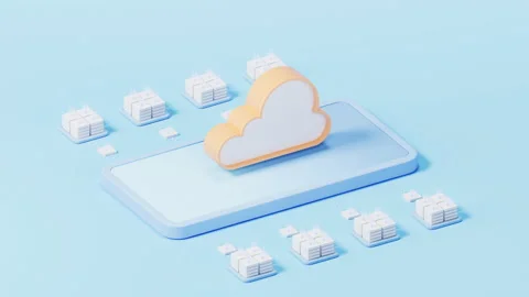 Cloud computing concept, 3d rendering. Stock Footage 198273915