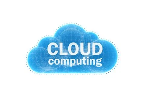 Cloud computing concept - 3d rendering Stock Illustration