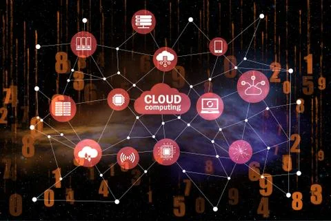 Cloud computing concept - 3d rendering イラスト素材