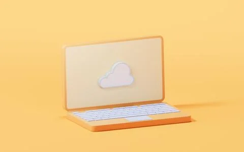 Cloud computing concept, 3d rendering. Illustrazione stock