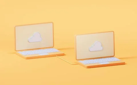 Cloud computing concept, 3d rendering. Stock Illustration