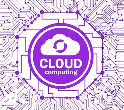 Cloud computing concept - 3d rendering 스톡 일러스트