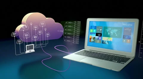 Cloud computing concept - 720p Vidéo 40090534