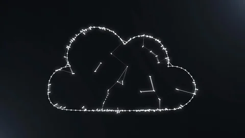 Cloud computing concept abstract video background. Stock Footage 117645951