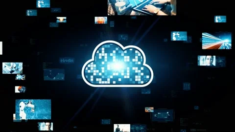 Cloud computing concept. AI (Artificial Intelligence). Image analysis.  Stock Footage 150258504