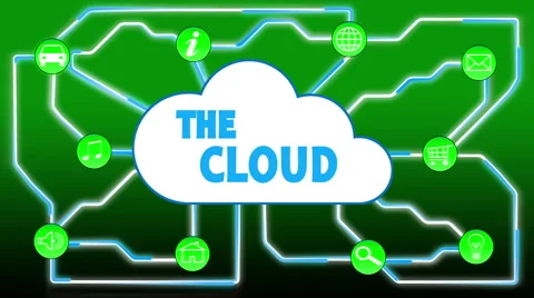 Cloud computing concept, Animation Stock Footage 46711426