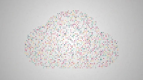 Cloud computing concept animation Stock Footage 104739465