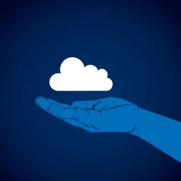 Cloud computing concept background vector Illustrazione stock