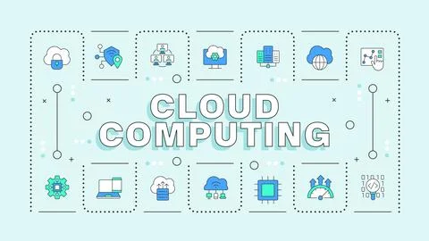 Cloud computing concept banner Stock Illustration