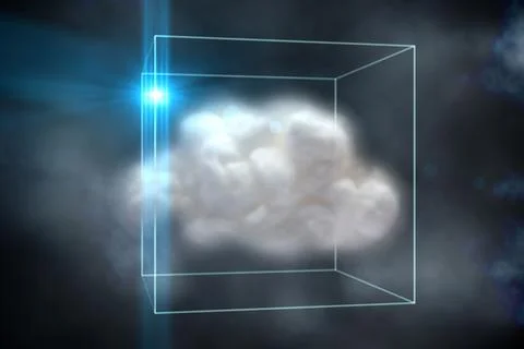 Cloud computing concept in box Foto stock
