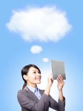 Cloud computing concept in business Stock Photos