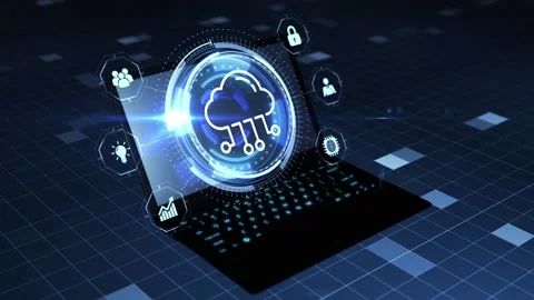 Cloud computing concept. Business, technology, internet and networking concep Vídeo Stock 152578934